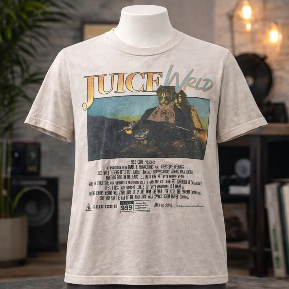 Juice WRLD Graphic T-Shirt 999 Club Album Merch Tee M